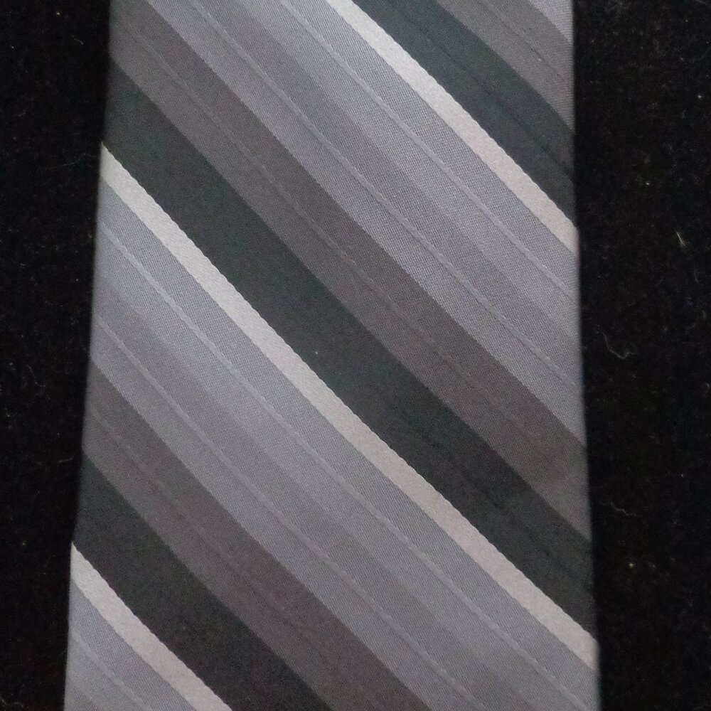 Stafford Grey Striped Silk Tie